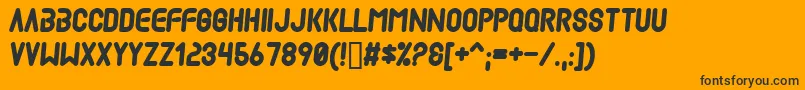 Madscientist Font – Black Fonts on Orange Background