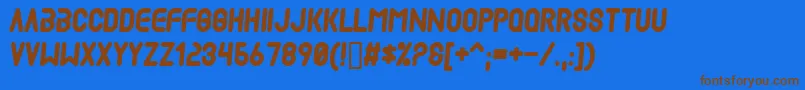 Madscientist Font – Brown Fonts on Blue Background