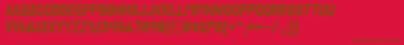 Madscientist Font – Brown Fonts on Red Background