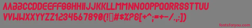 Madscientist Font – Red Fonts on Gray Background