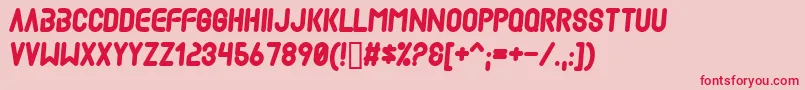 Madscientist Font – Red Fonts on Pink Background