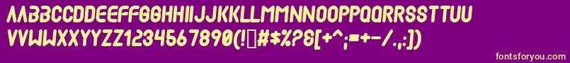 Madscientist Font – Yellow Fonts on Purple Background