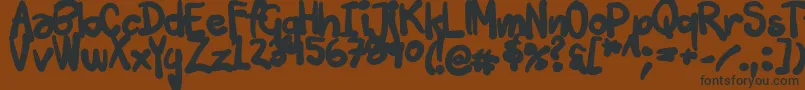 Tuschtouch3-Schriftart – Schwarze Schriften auf braunem Hintergrund