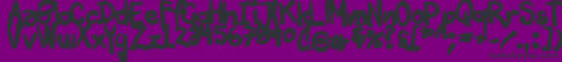 Fonte Tuschtouch3 – fontes pretas em um fundo violeta