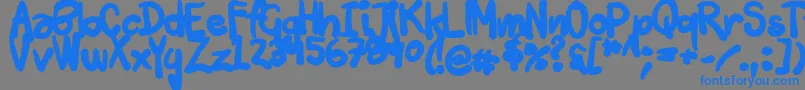 Шрифт Tuschtouch3 – синие шрифты на сером фоне