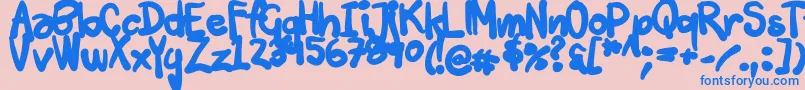 Шрифт Tuschtouch3 – синие шрифты на розовом фоне
