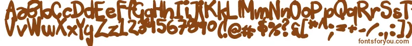 Шрифт Tuschtouch3 – коричневые шрифты