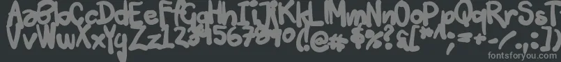 Tuschtouch3-Schriftart – Graue Schriften auf schwarzem Hintergrund