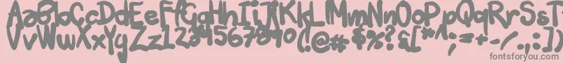 Tuschtouch3-Schriftart – Graue Schriften auf rosa Hintergrund