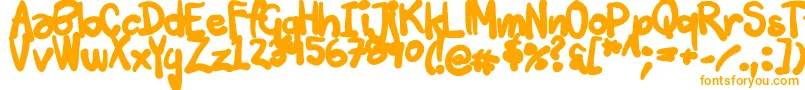 Tuschtouch3-Schriftart – Orangefarbene Schriften