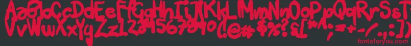 Шрифт Tuschtouch3 – красные шрифты на чёрном фоне