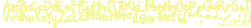 Tuschtouch3-fontti – keltaiset fontit valkoisella taustalla