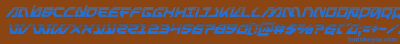 Metalstormhalfital Font – Blue Fonts on Brown Background