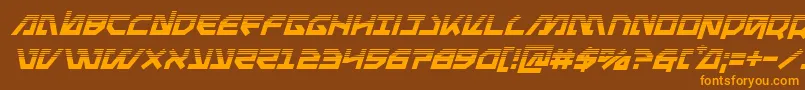 Metalstormhalfital Font – Orange Fonts on Brown Background