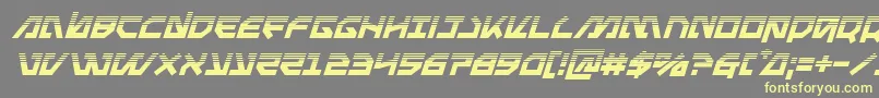 Metalstormhalfital-fontti – keltaiset fontit harmaalla taustalla