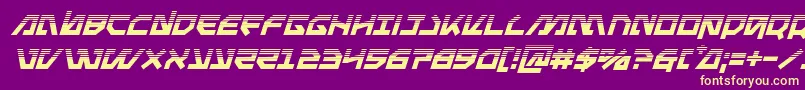 Metalstormhalfital Font – Yellow Fonts on Purple Background