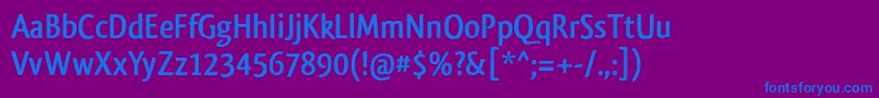 QlassikboldTb Font – Blue Fonts on Purple Background