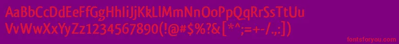 QlassikboldTb Font – Red Fonts on Purple Background