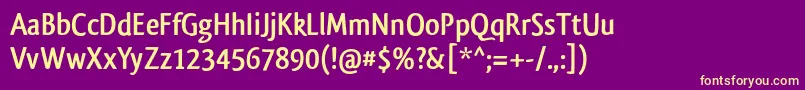 QlassikboldTb Font – Yellow Fonts on Purple Background