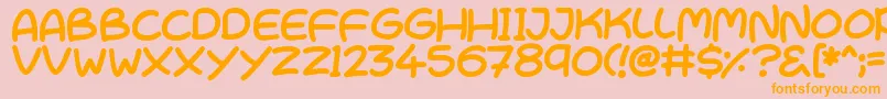 CutesyKisses Font – Orange Fonts on Pink Background