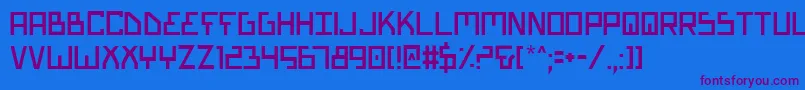 BionicType Font – Purple Fonts on Blue Background