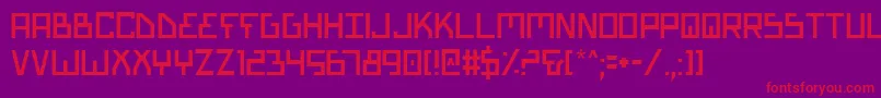 BionicType Font – Red Fonts on Purple Background