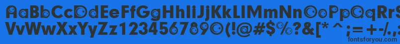 TurkishParticipants Font – Black Fonts on Blue Background