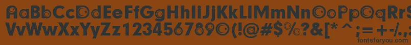 TurkishParticipants-fontti – mustat fontit ruskealla taustalla