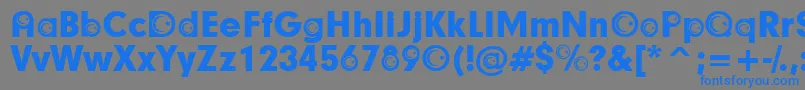 Czcionka TurkishParticipants – niebieskie czcionki na szarym tle