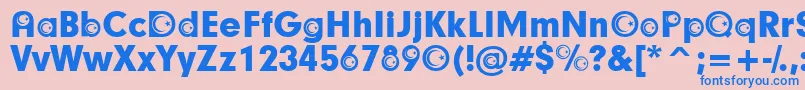 TurkishParticipants Font – Blue Fonts on Pink Background