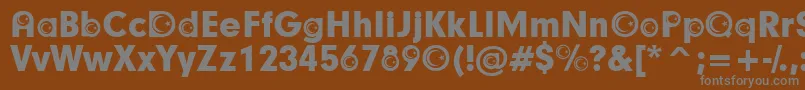 Czcionka TurkishParticipants – szare czcionki na brązowym tle
