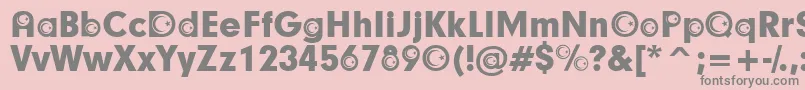 TurkishParticipants-fontti – harmaat kirjasimet vaaleanpunaisella taustalla