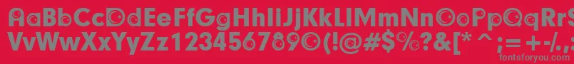Шрифт TurkishParticipants – серые шрифты на красном фоне