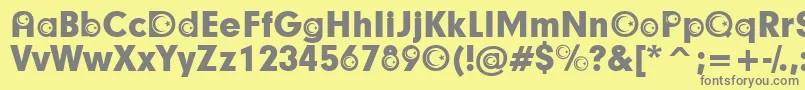 Шрифт TurkishParticipants – серые шрифты на жёлтом фоне