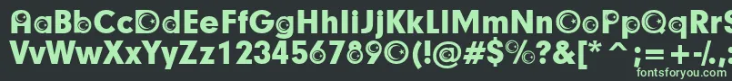 TurkishParticipants Font – Green Fonts on Black Background
