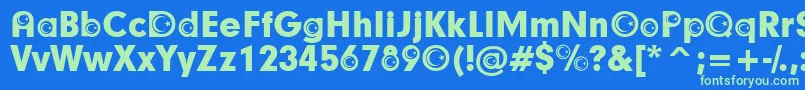 TurkishParticipants Font – Green Fonts on Blue Background
