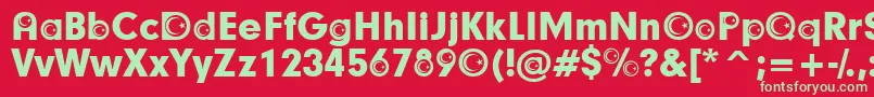 Шрифт TurkishParticipants – зелёные шрифты на красном фоне
