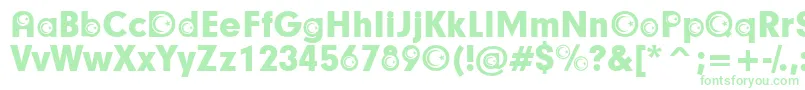 Czcionka TurkishParticipants – zielone czcionki na białym tle