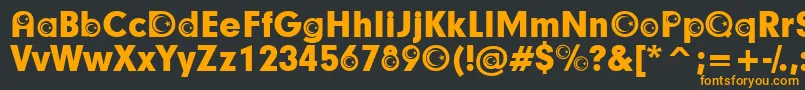 TurkishParticipants Font – Orange Fonts on Black Background