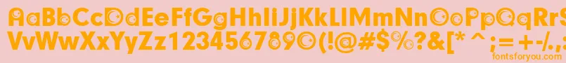TurkishParticipants Font – Orange Fonts on Pink Background