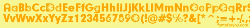 TurkishParticipants Font – Orange Fonts on Yellow Background