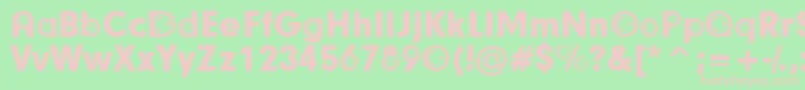 Шрифт TurkishParticipants – розовые шрифты на зелёном фоне