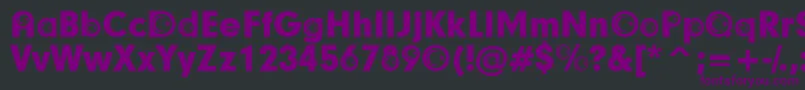 TurkishParticipants-Schriftart – Violette Schriften auf schwarzem Hintergrund