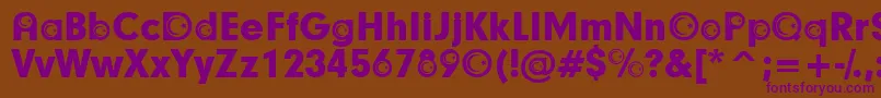 TurkishParticipants-fontti – violetit fontit ruskealla taustalla