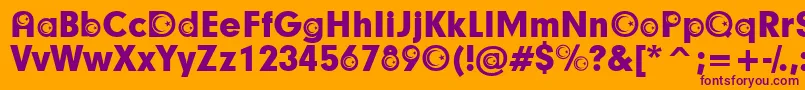 TurkishParticipants-fontti – violetit fontit oranssilla taustalla