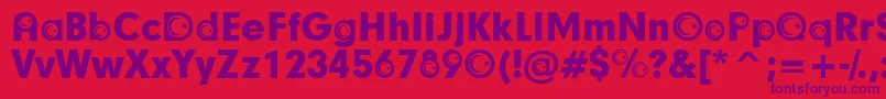 TurkishParticipants Font – Purple Fonts on Red Background