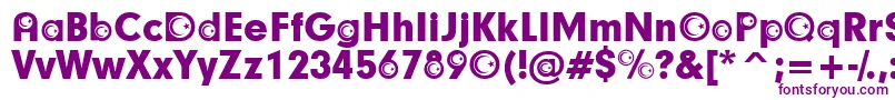 Czcionka TurkishParticipants – fioletowe czcionki na białym tle