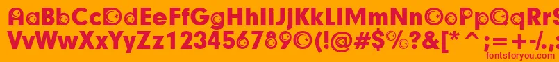 Шрифт TurkishParticipants – красные шрифты на оранжевом фоне