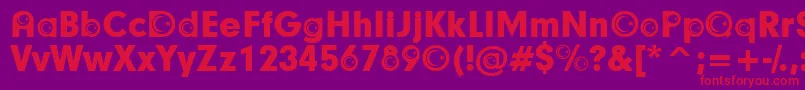 TurkishParticipants-fontti – punaiset fontit violetilla taustalla