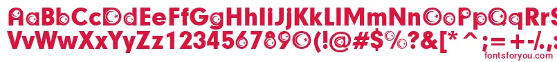 フォントTurkishParticipants – 白い背景に赤い文字